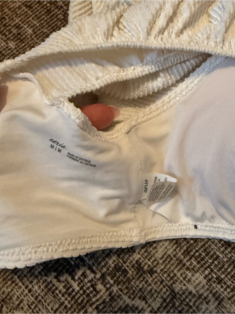Aerie White Textured Bikini Set - Picture 3 of 5